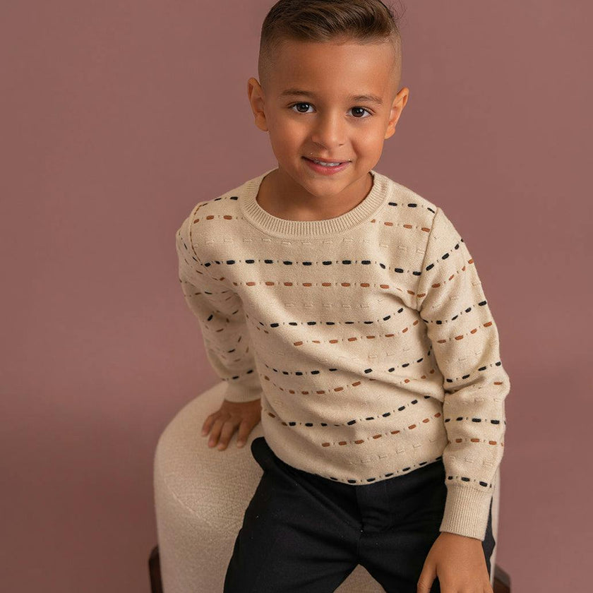 Knitted Sweater Dark Almond/Black