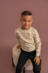 Knitted Sweater Dark Almond/Black