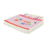 Packed Party Birthday Wishes Die-Cut Birthday Cake Napkins 20ct - Gold Foil Shaped 3-Ply Celebration Napkins for Dessert Tables