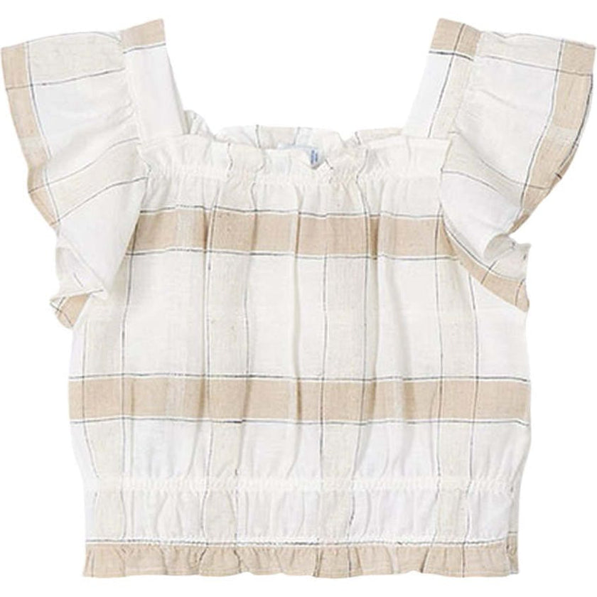 Striped Loose Ruffle Shirt