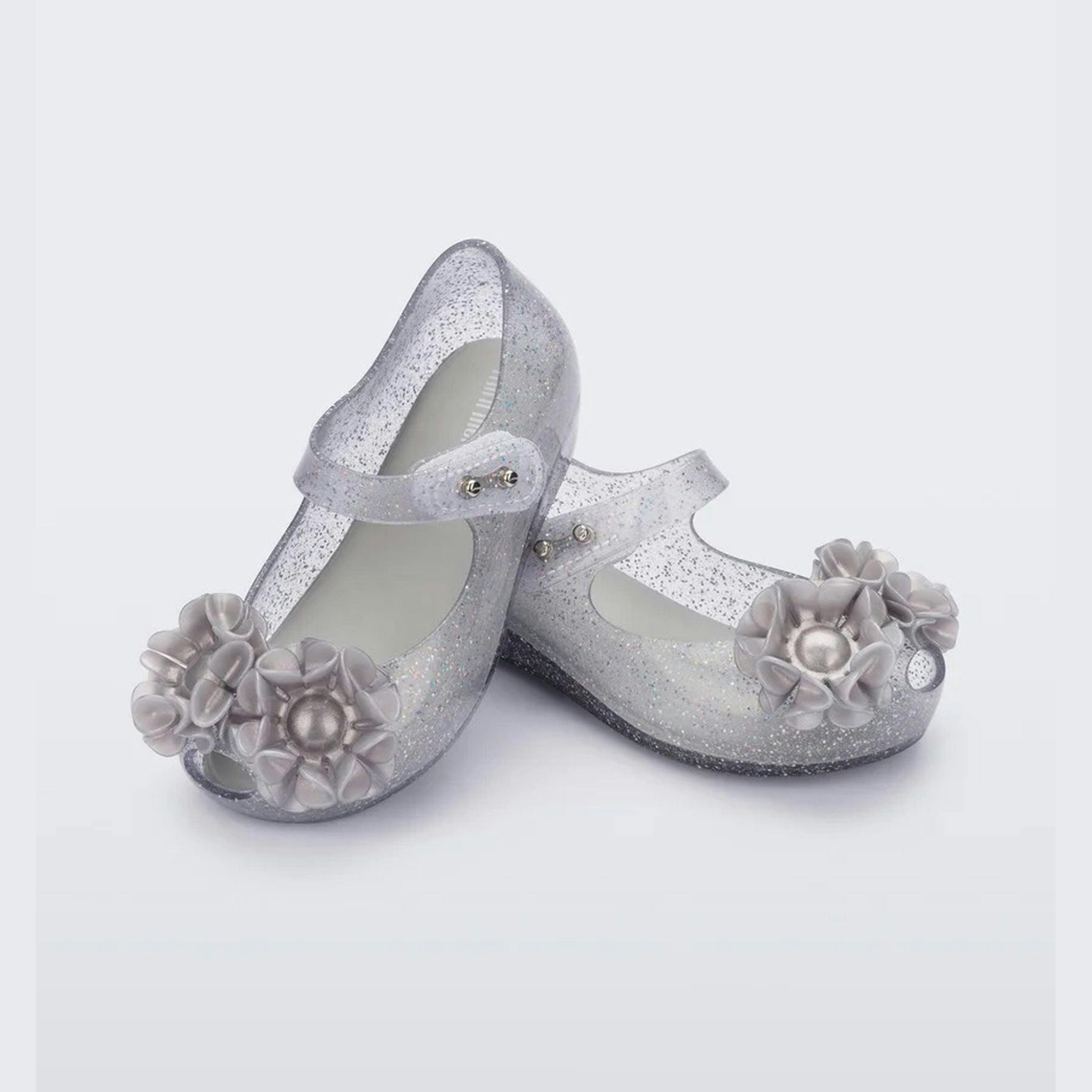 Glitter Gray Ballet Flat