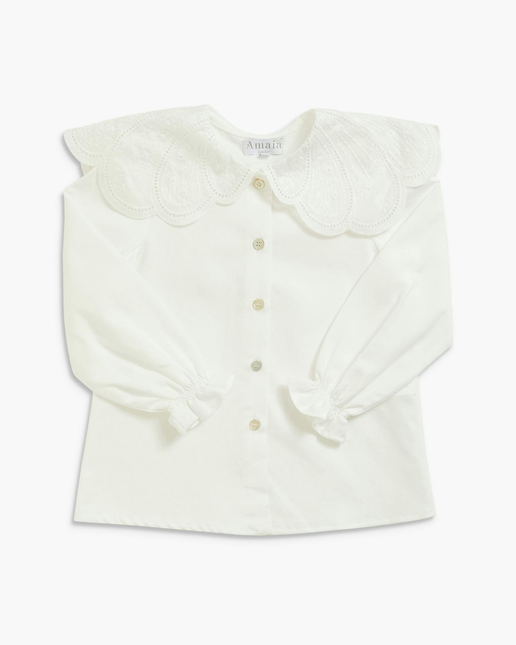 Nina Blouse White Poplin