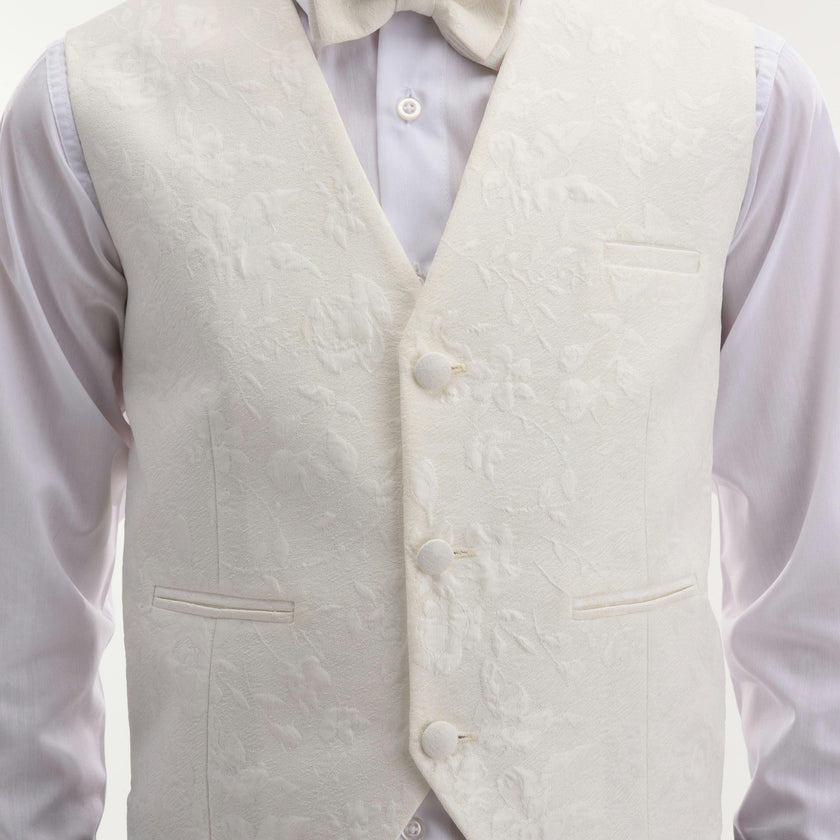 Cream Taddeo Floral Vest Outfit Set