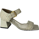Women's Woven Maryjane Sandal, White