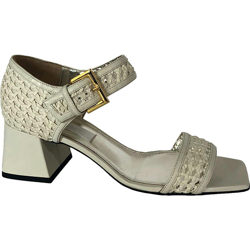 Women's Woven Maryjane Sandal, White