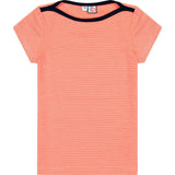 Nina Cap Sleeve Bateau Tee, Melon Ministripe