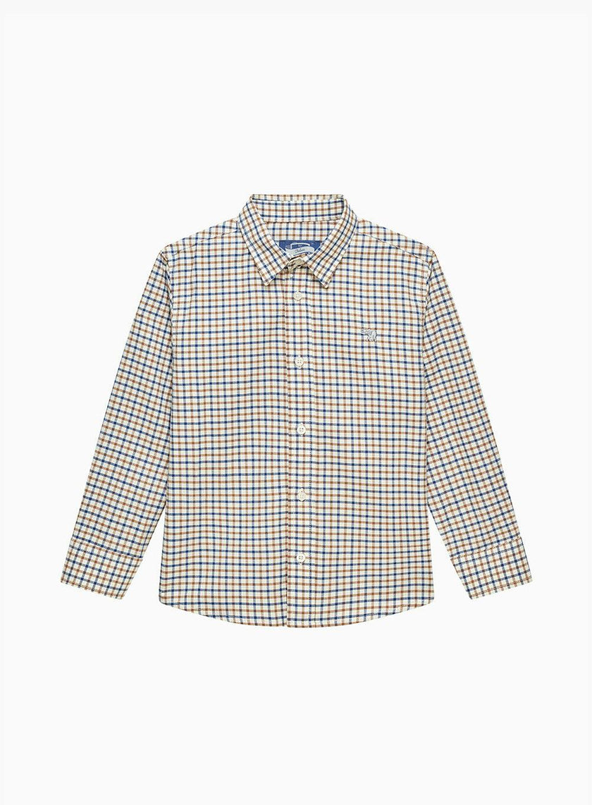 Oliver Shirt in Camel Check