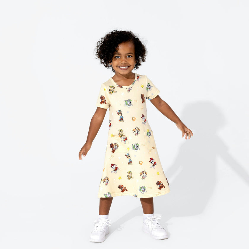 PAW Patrol: Classic Bamboo Terry Daywear Girls' Short Sleeve Dress