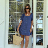Women's Navy Cotton Coverup