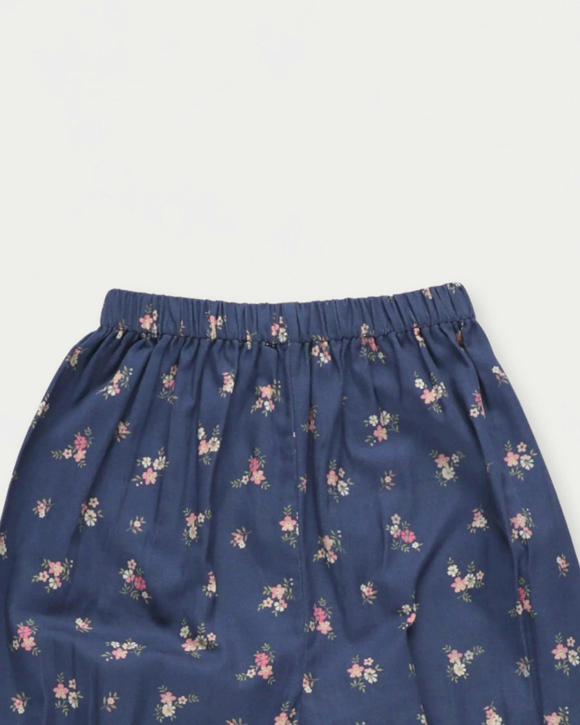 Poppy Baby Bloomer Trousers - Ditsy Bouquet Navy