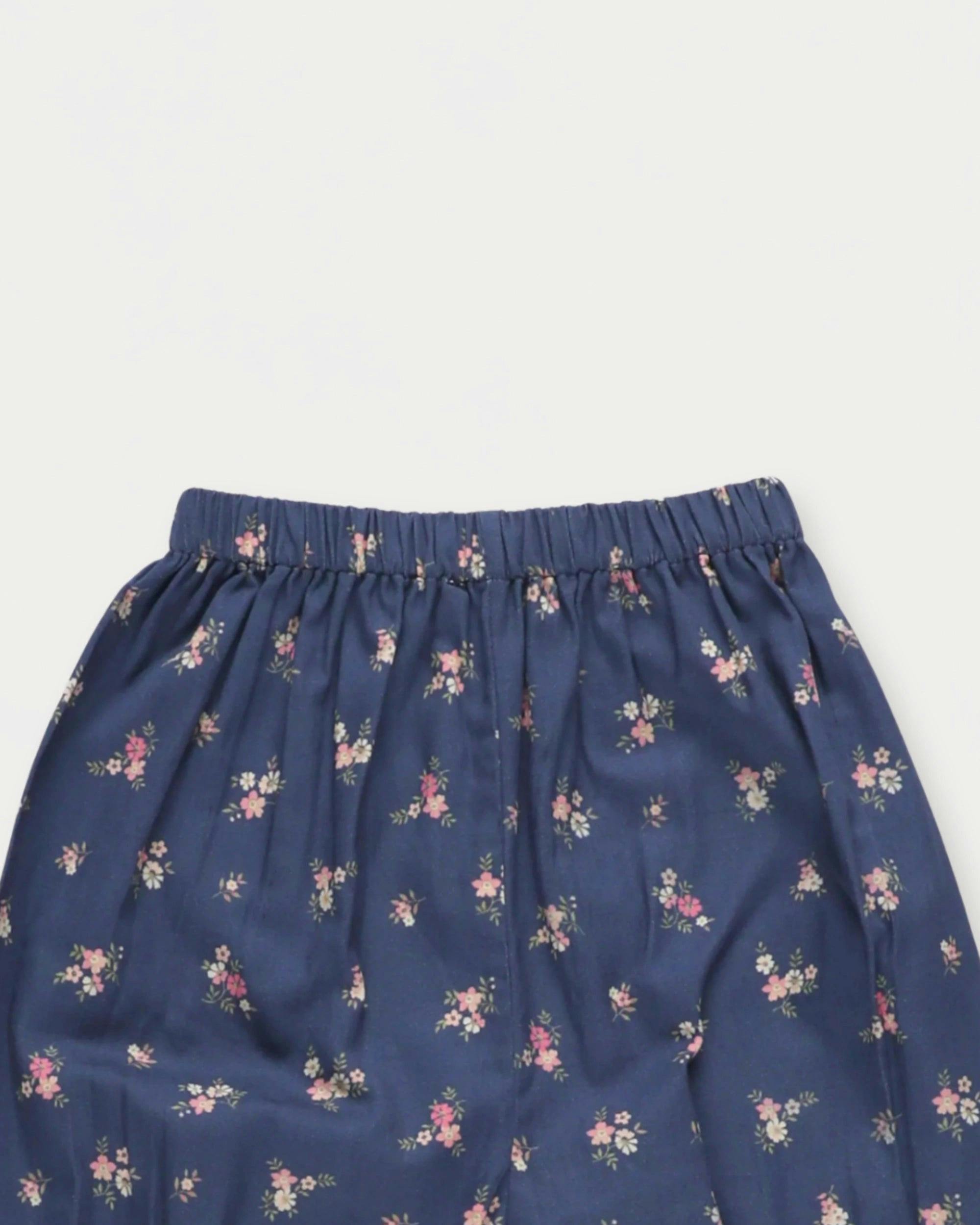 Poppy Baby Bloomer Trousers - Ditsy Bouquet Navy