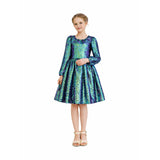 Emerald Iridescent Sequin Dress