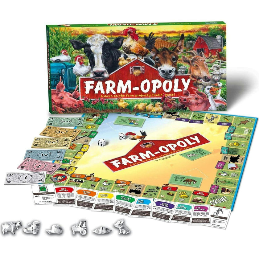 Late for the Sky Farm-Opoly Board Game