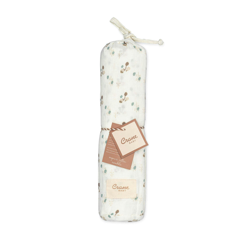 Avery Poppy 100% Organic Cotton Muslin Swaddle Blanket