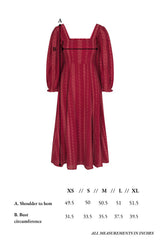 Arden Dress in Garnet