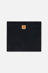 Baby Ribbed Knit Neckwarmer Black