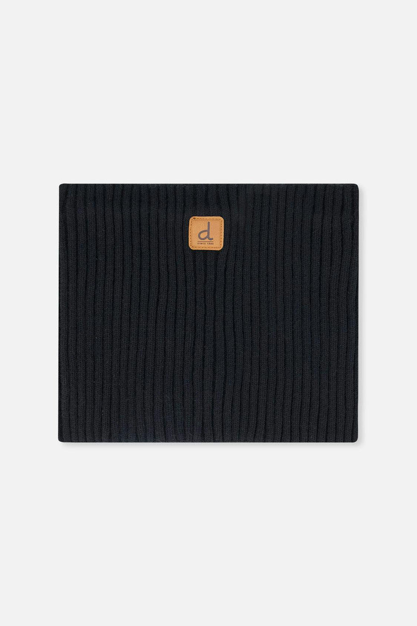 Baby Ribbed Knit Neckwarmer Black