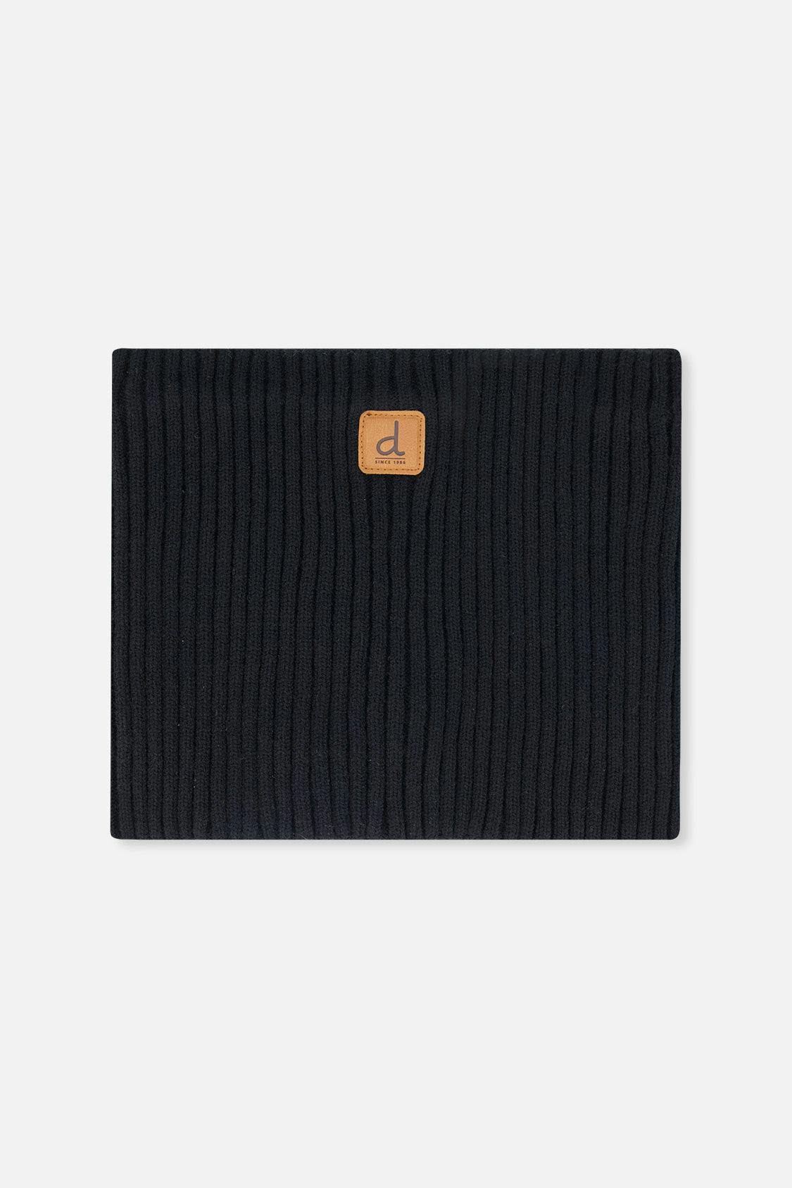 Baby Ribbed Knit Neckwarmer Black