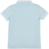 Organic Short Sleeve Knit Pique Polo Shirt, Blue