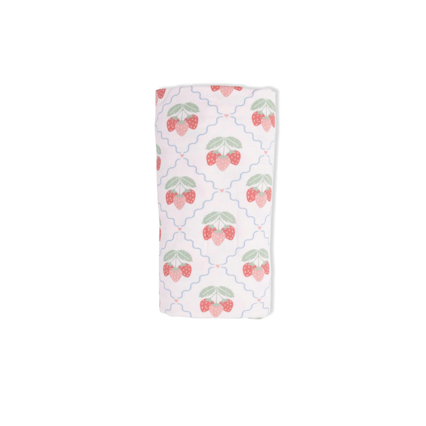 Sweet Strawberries - Swaddle Blanket