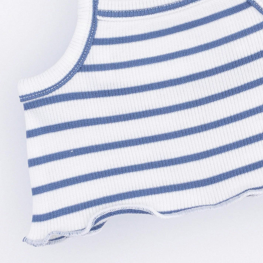Navy Stripe - Tank Top & High Waisted Short