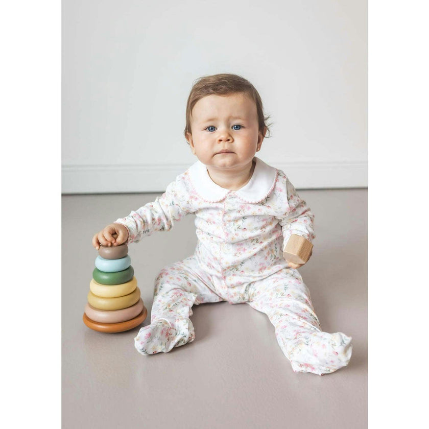 Winter Flowers Pima Baby Pajama