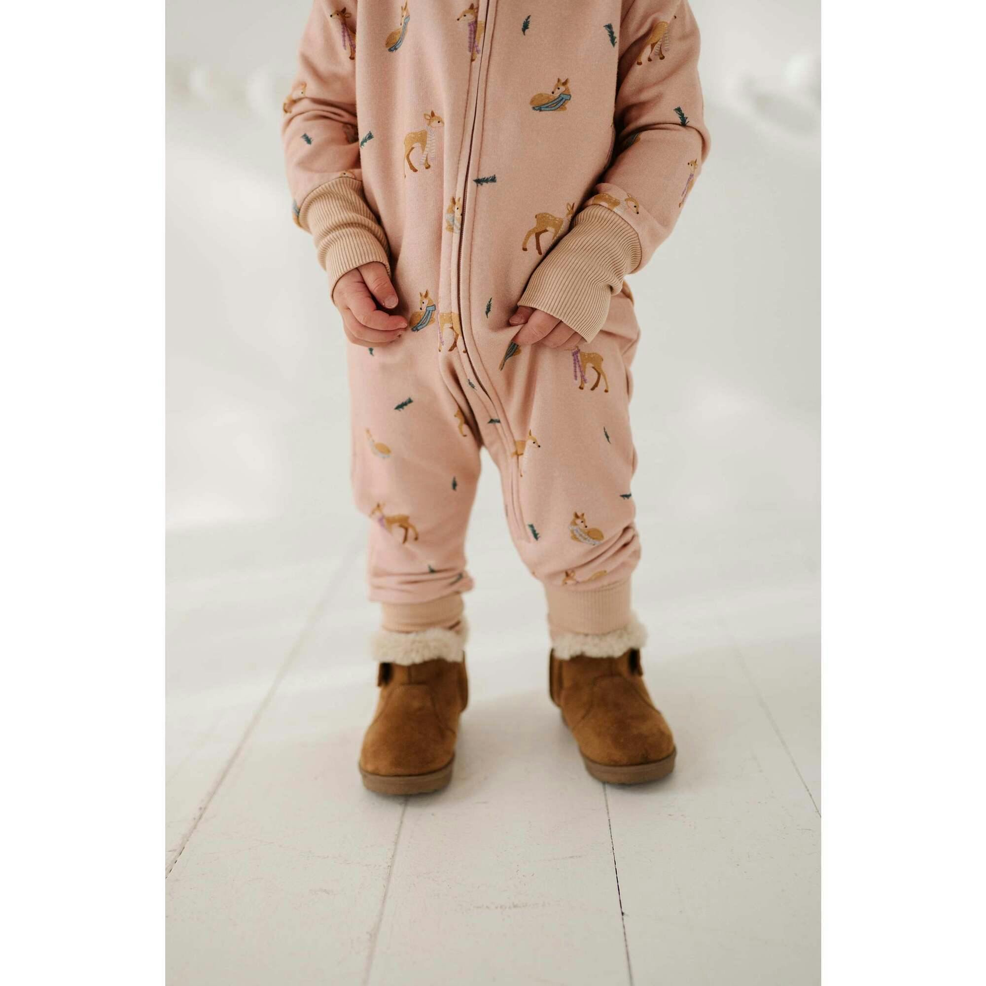 Baby Girl Terry Zip Romper