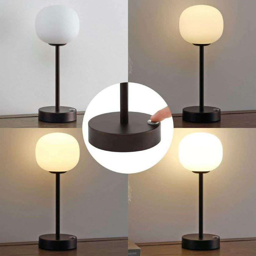 Natalia 12.25" Modern Minimalist Iron Rechargeable Integrated LED Table Lamp