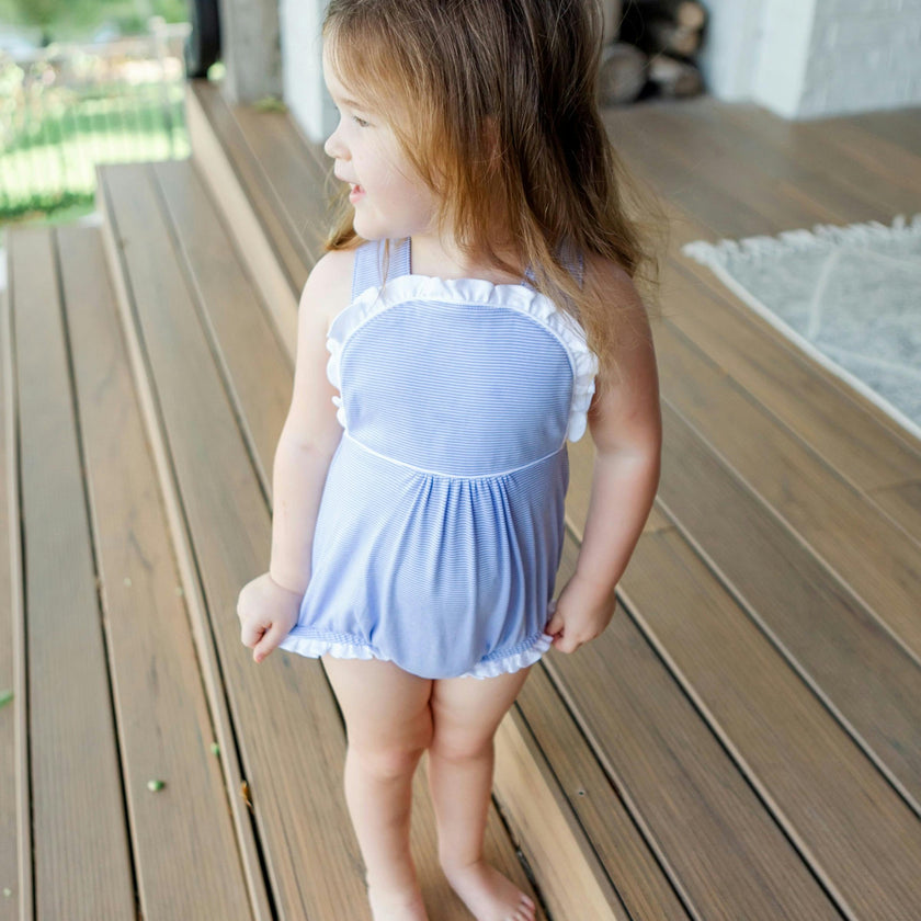 Eloise Girls' Bubble Blue Stripes