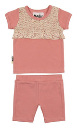 Speckled Smocked Top & Short Set