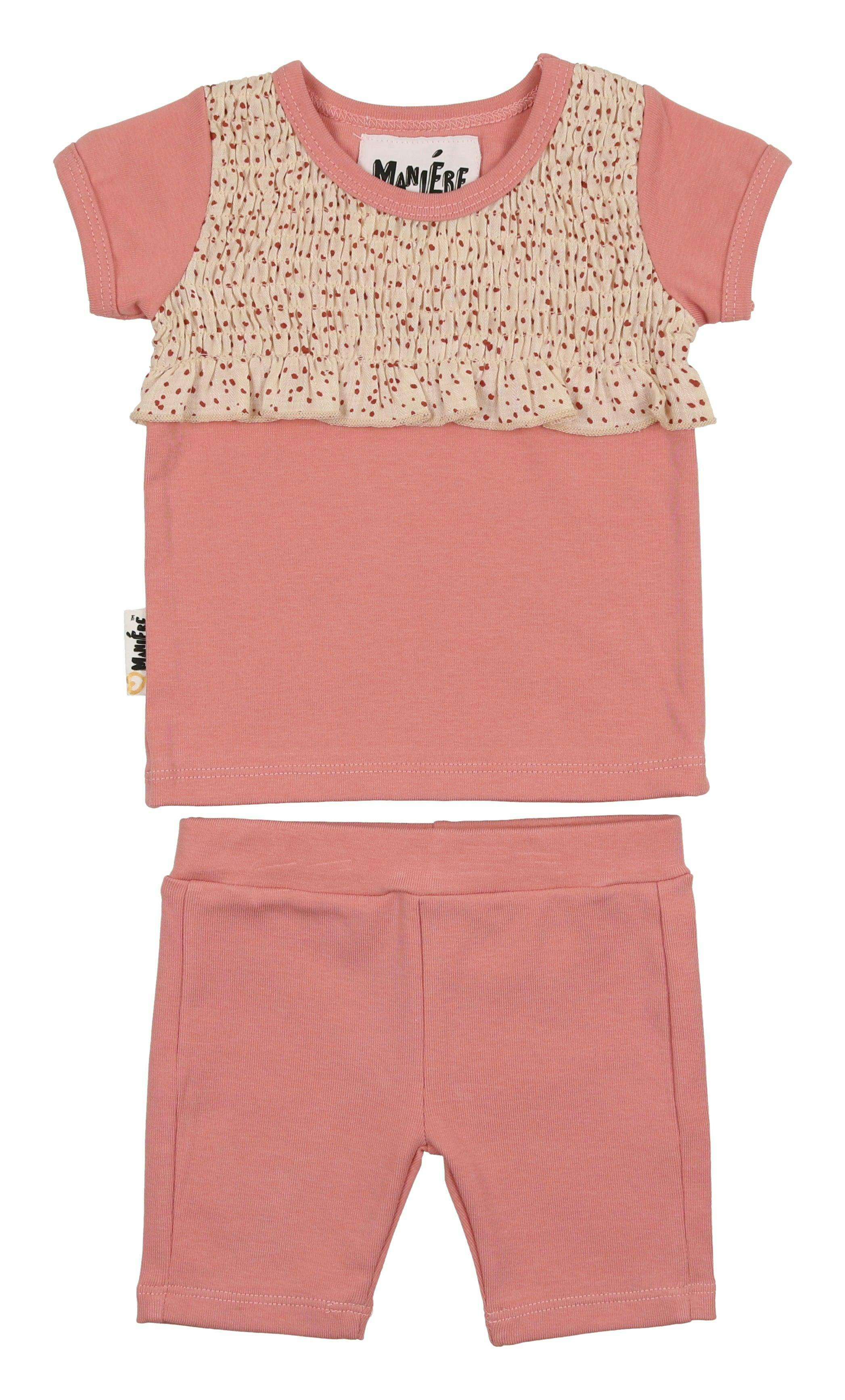 Speckled Smocked Top & Short Set
