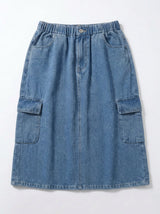 Denim Cargo Skirt