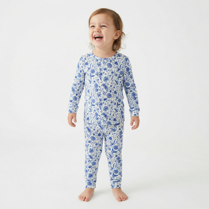 Porcelain Vine Bamboo Toddler Pajama Set