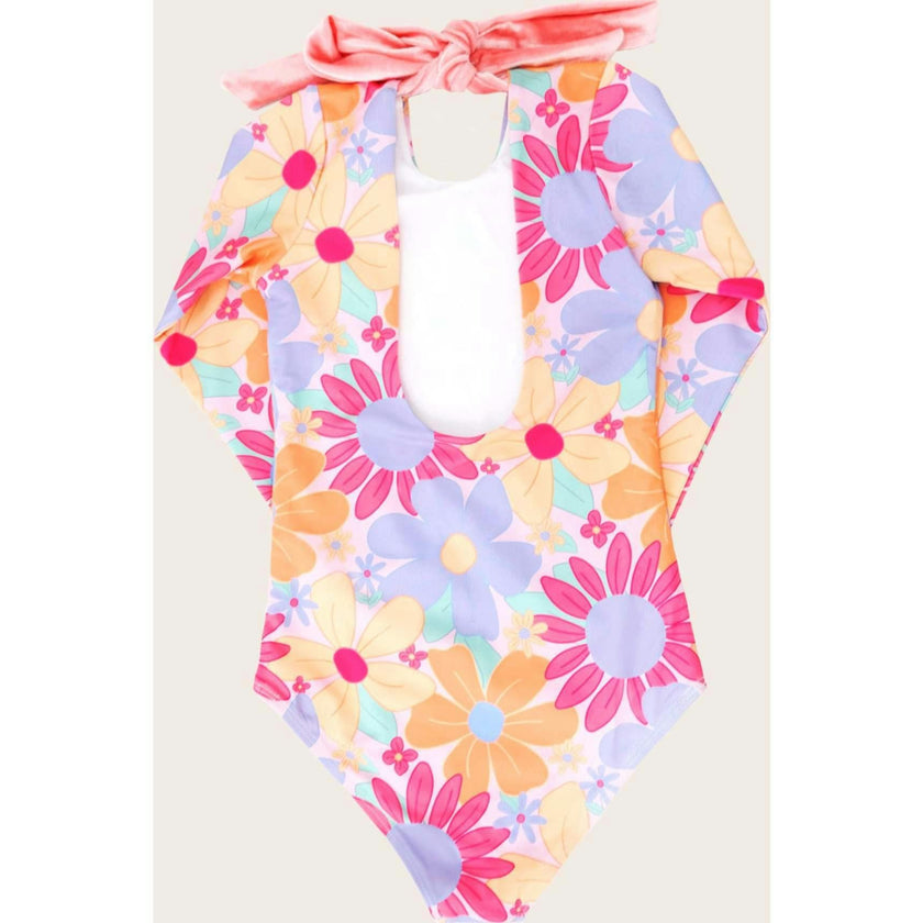 Playa Del Rey Floral One Piece Long Sleeve