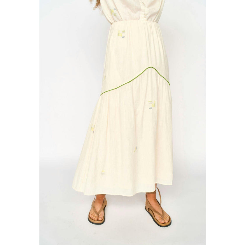 Brighton Skirt in Lime Jamdani