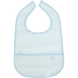 The Wipe It Bib in Light Blue Stripe