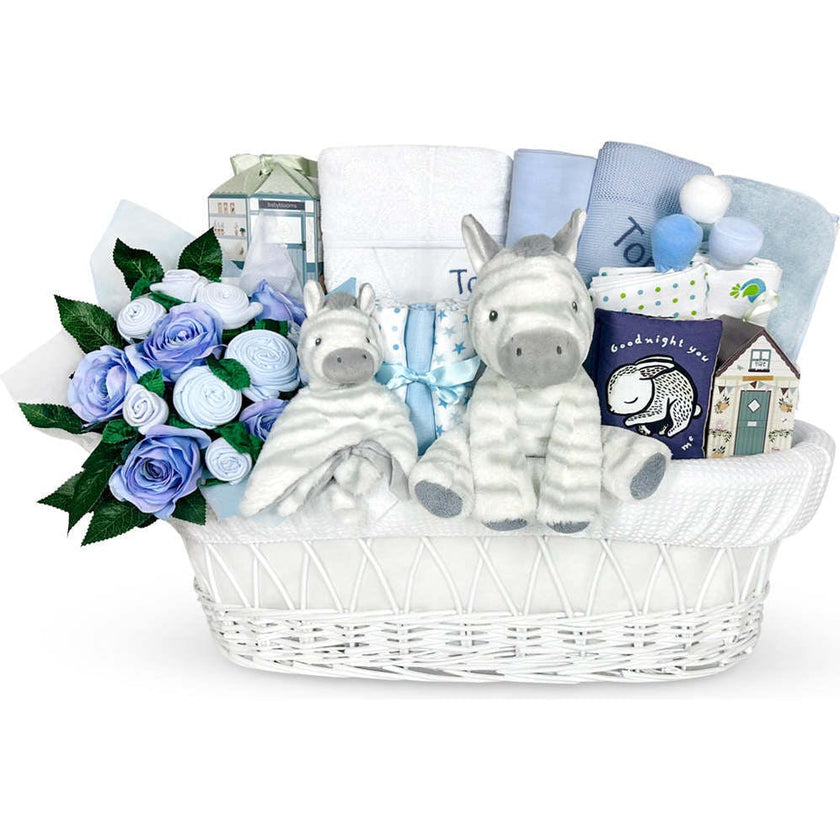 Personalized Zachery Moses Basket Baby Hamper