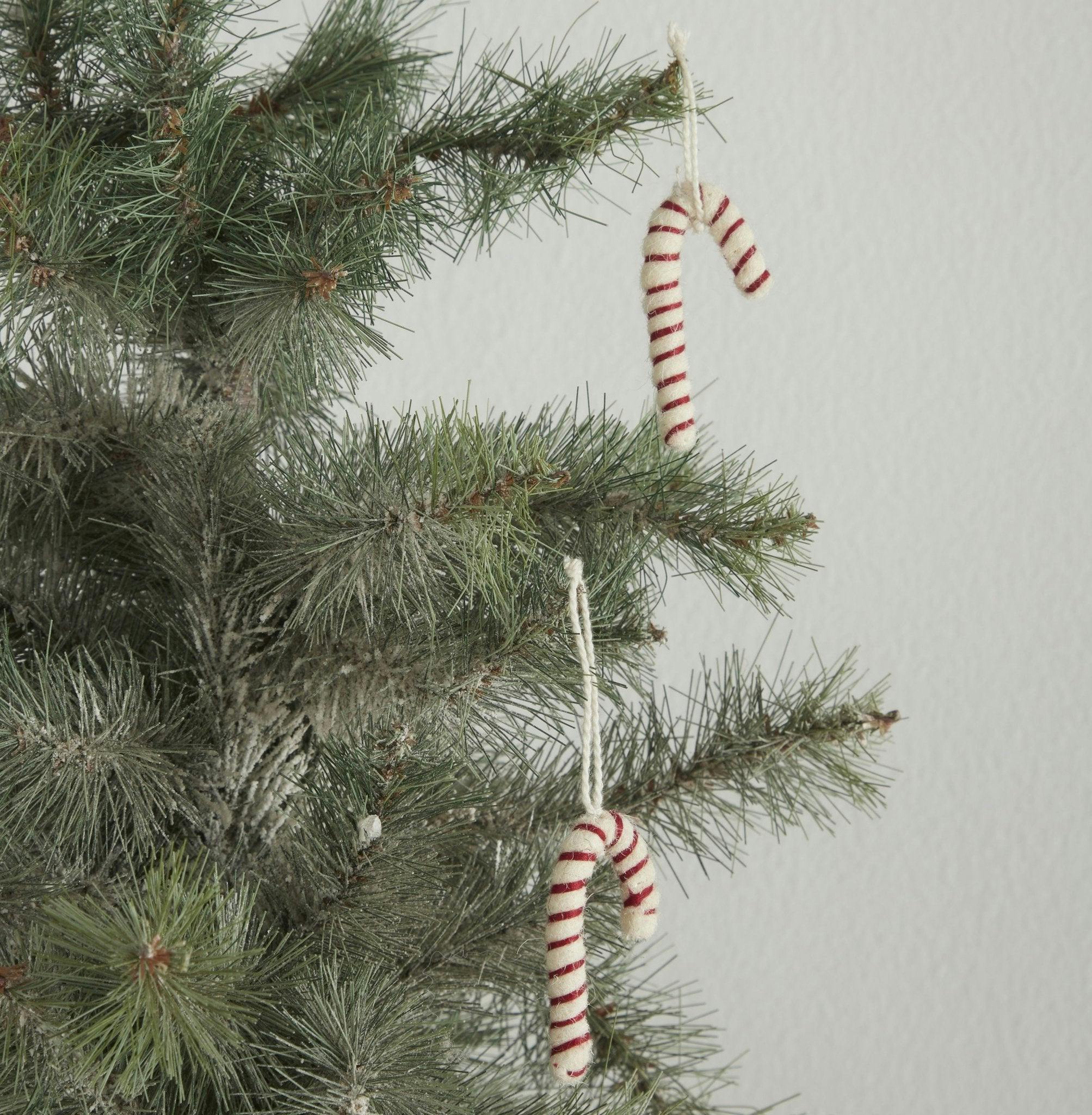 24 Piece Set- Iconic Christmas Mini Tabletop Tree Set- Hand Felted Wool