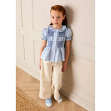 Soft Cotton Wide Leg Trousers in Cream (2-12yrs)
