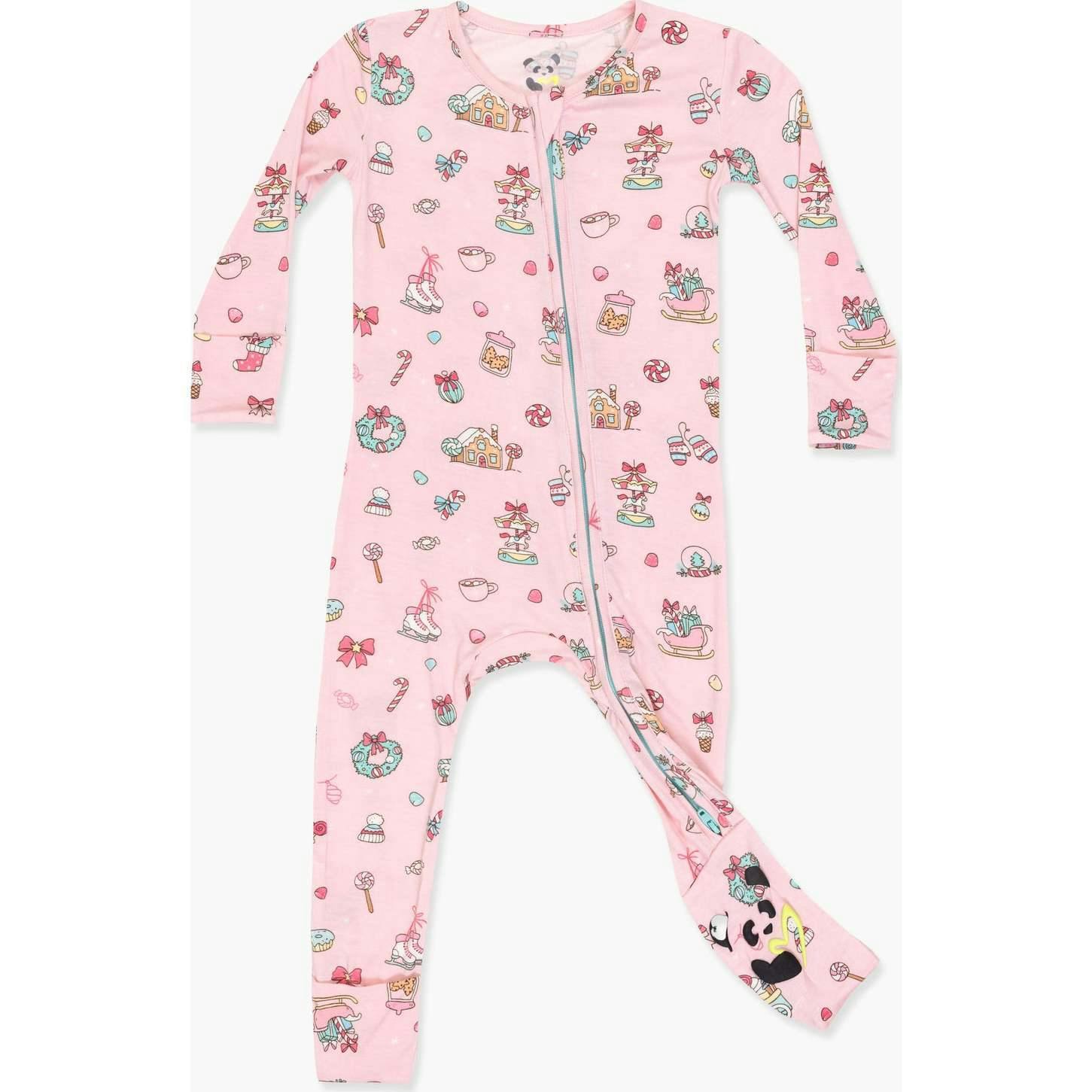 Candy Cane Lane Bamboo Convertible Footie