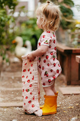 Strawberry Organic Cotton Shortall