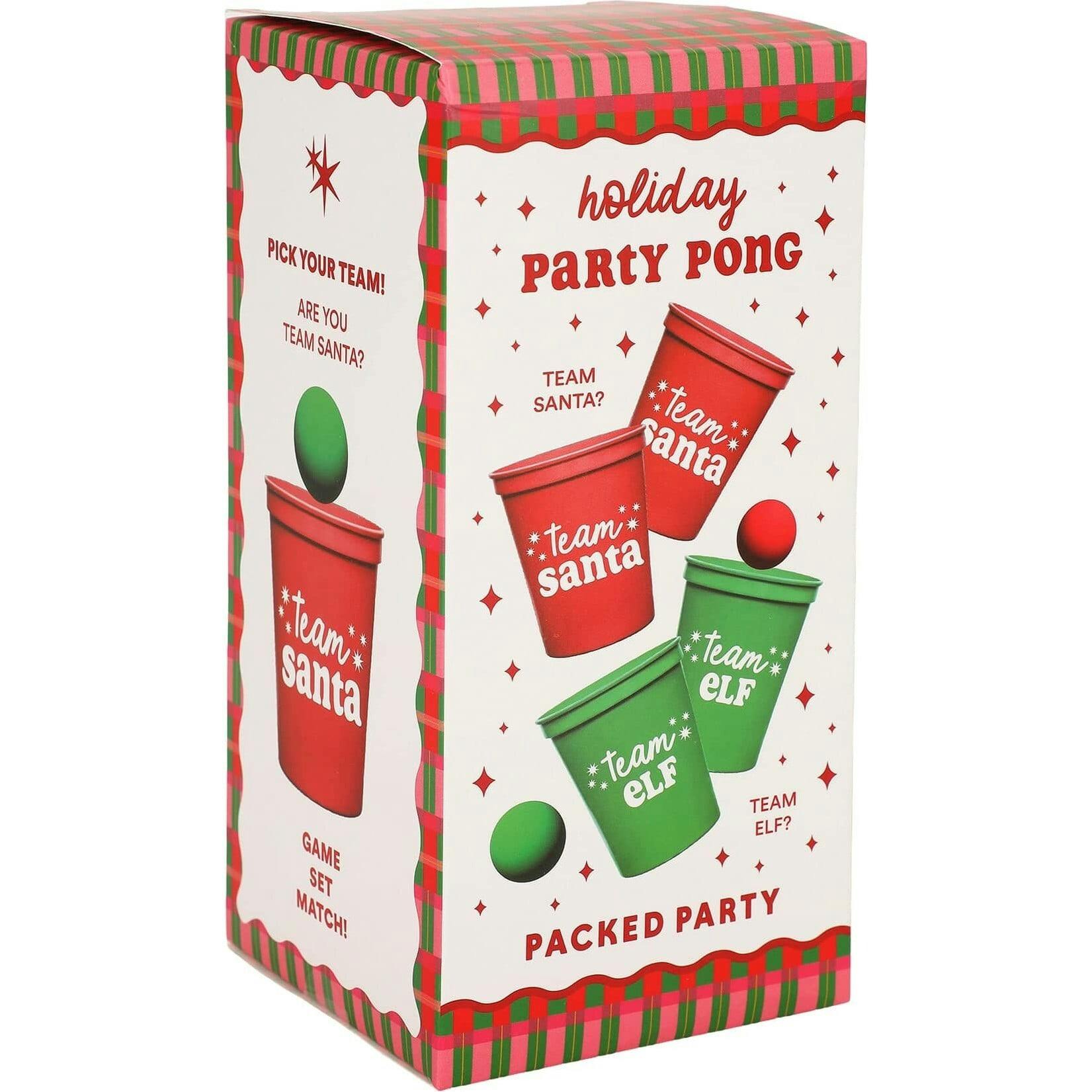 Santa Pong Christmas Toss Game Set (12ct cups)
