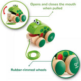 Hape: Pull Along - Wooden Green Toy
