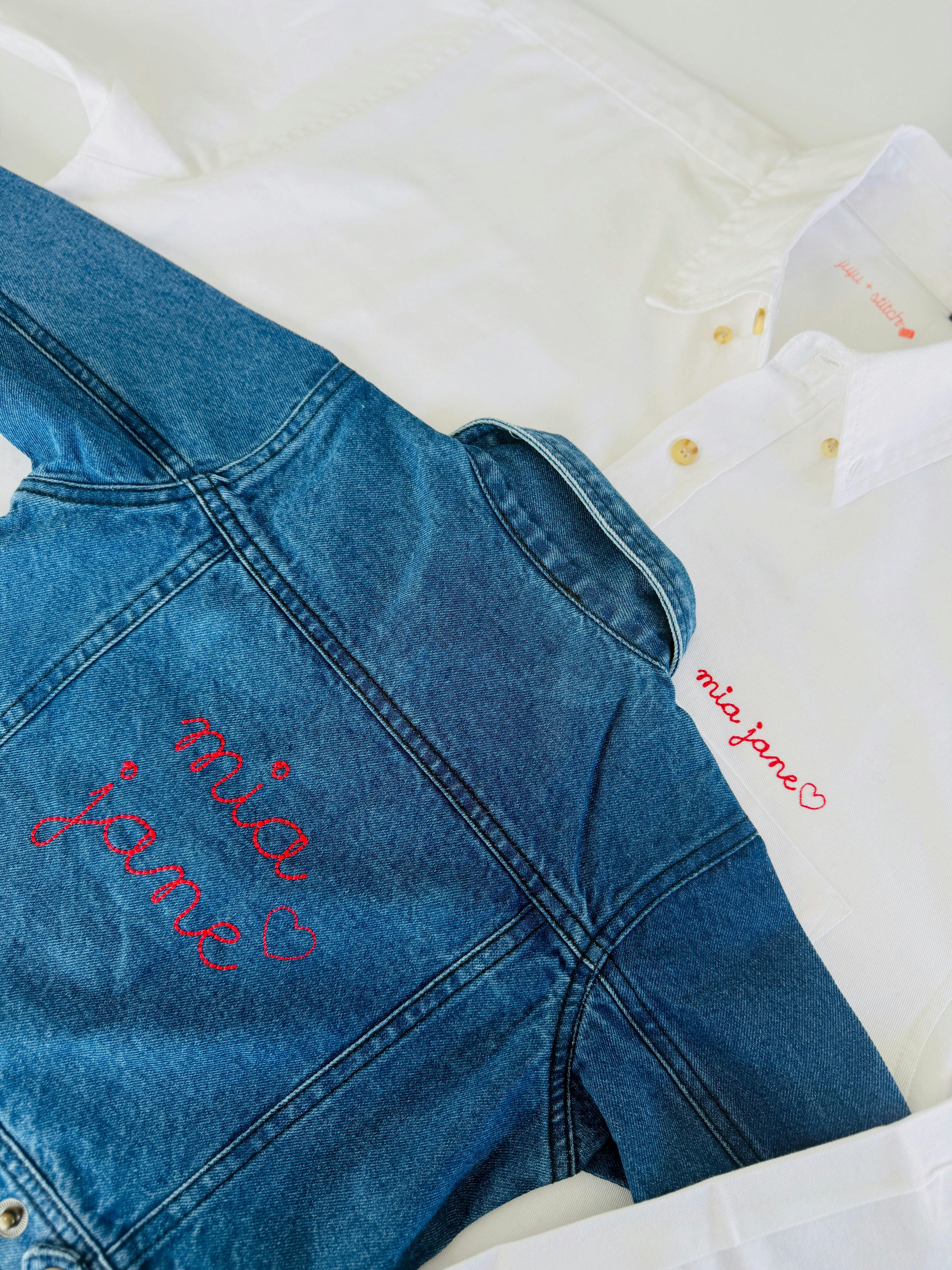 Baby & Kids Back Embroidery Denim Jacket