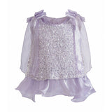 Purple Althea Glitter Ruffle Skirt Set