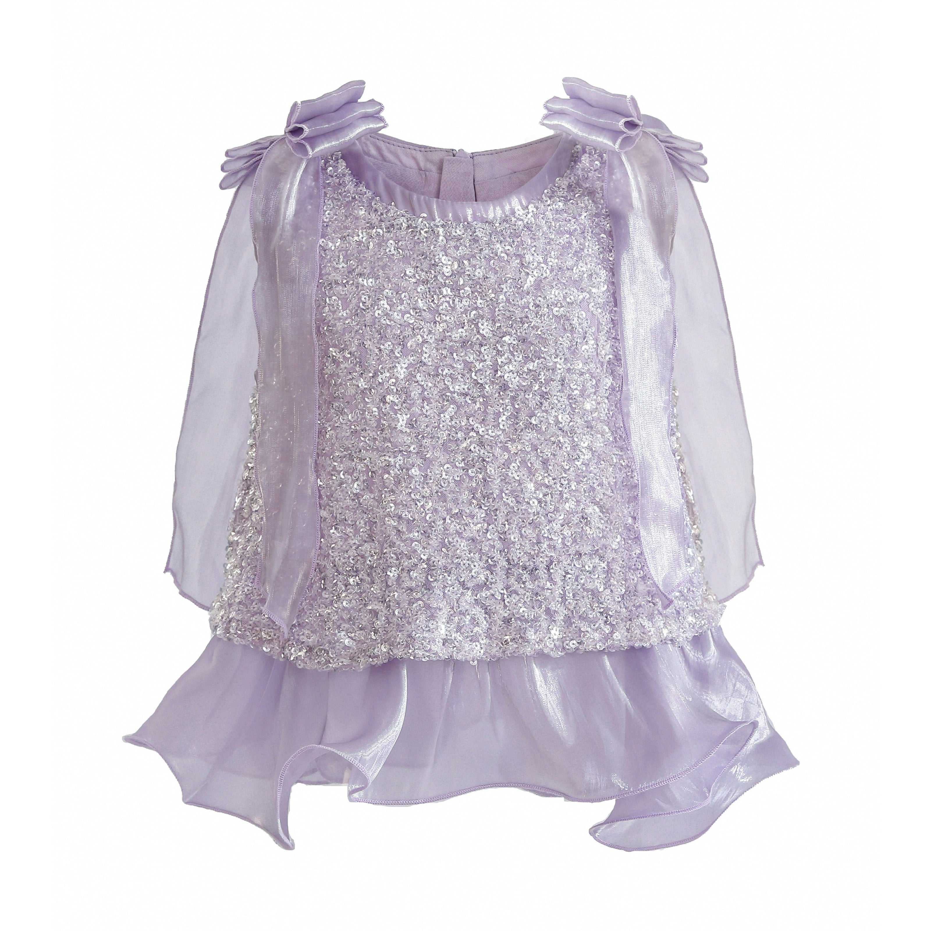 Purple Althea Glitter Ruffle Skirt Set