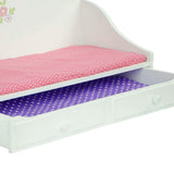 Olivia's Little World Trundle Day Bed with Bedding for 18" Dolls