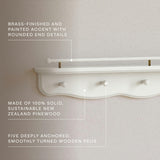 Namesake Kids Liberty 31" Wall Shelf with Hooks