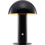 Boletus 10.75" Contemporary Bohemian Rechargeable/Cordless Iron Integrated LED Mushroom Table Lamp