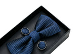 Navy and Light Blue Bowtie Set